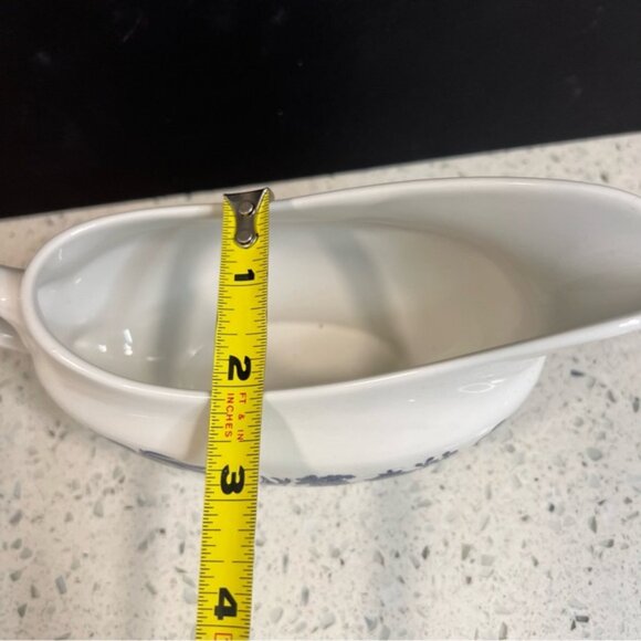 Vintage 1950s CHURCHILL Blue Willow Platter Gravy Boat Set Made in England - Picture 8 of 15